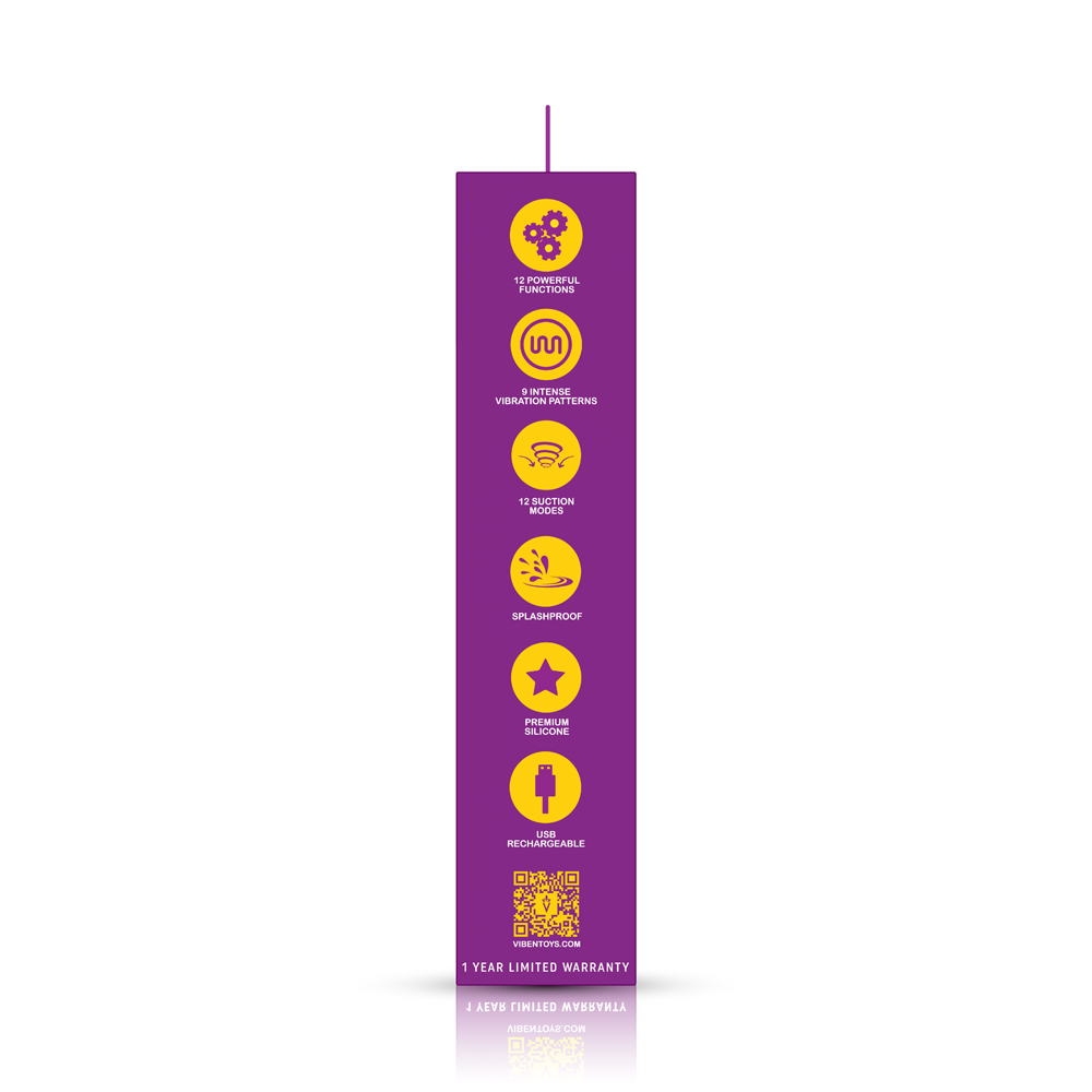 Frenzy Clitoral Suction Rabbit - Berry - Imagen 4