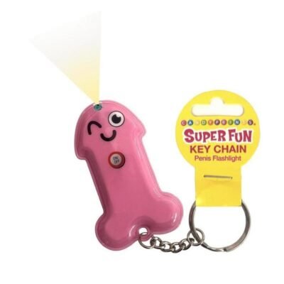 Super Fun Penis Flashlight Key Chain - Pink