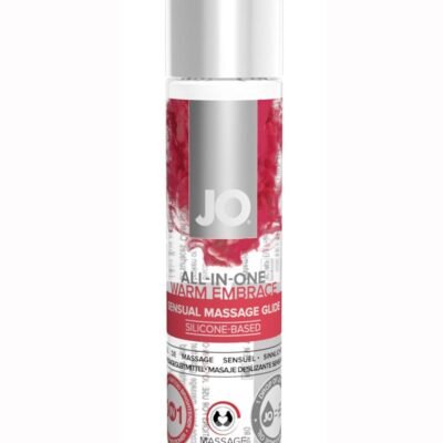 JO All-In-One Silicone Massage Glide Warming aceite caliente 1oz