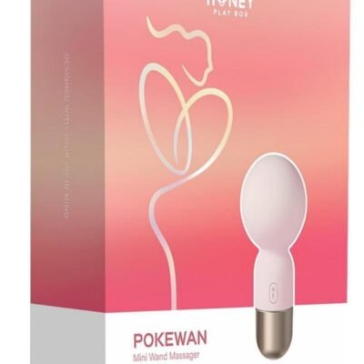 Pokewan Pocket Mini Vibrating Silicone Recargable Varita masajeadora - Pink/Rose Gold
