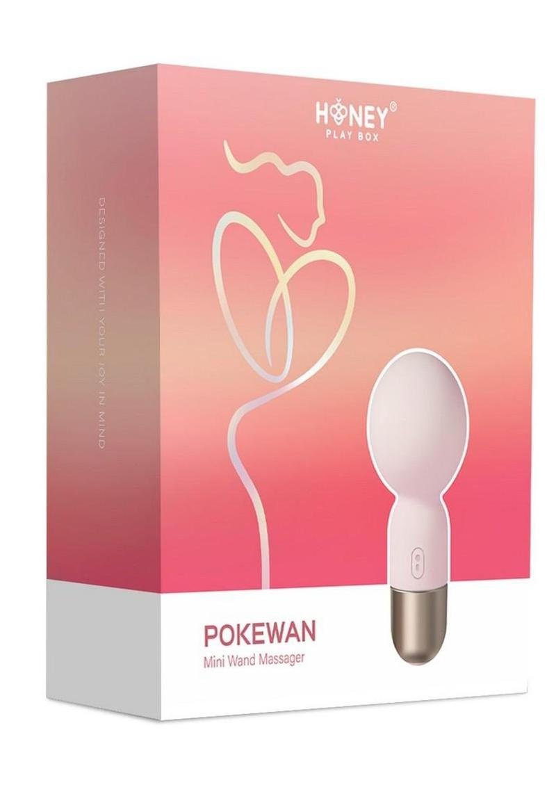 Pokewan Pocket Mini Vibrating Silicone Recargable Varita masajeadora - Pink/Rose Gold