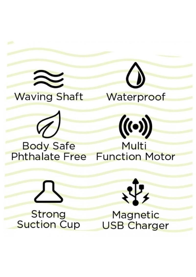 Vibrador Hott Products - Skinsations Sidewinder Waves and Vibration Realistic Dildo with Remote Control 9in - Vanilla - Imagen 3