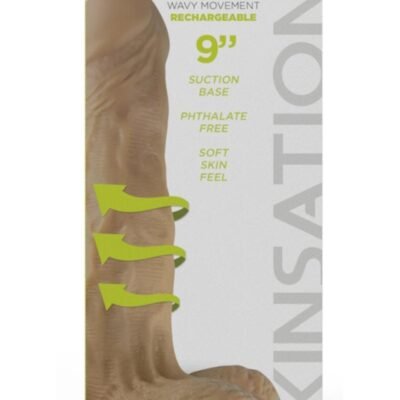 Vibrador Hott Products - Skinsations Sidewinder Waves and Vibration Realistic Dildo with Remote Control 9in - Vanilla