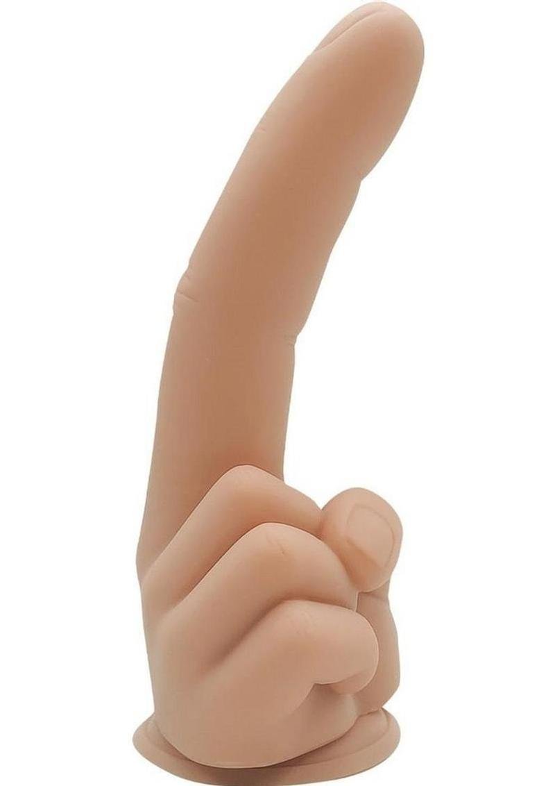 Dildo Hott Products - Finger Fest Trigger Silicone Dildo - Vanilla - Imagen 2