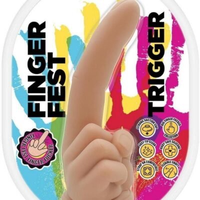 Dildo Hott Products - Finger Fest Trigger Silicone Dildo - Vanilla