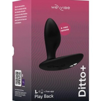 We-Vibe Ditto+ App Compatible Vibrating Rechargeable Silicone Plug anal con control remoto - Satin Black