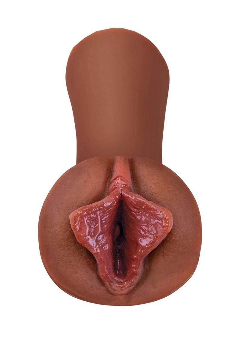 Masturbador Pipedream Products - PDX Extreme Wet Pussies Luscious Lips Self Lubricating Stroker - Chocolate - Imagen 2