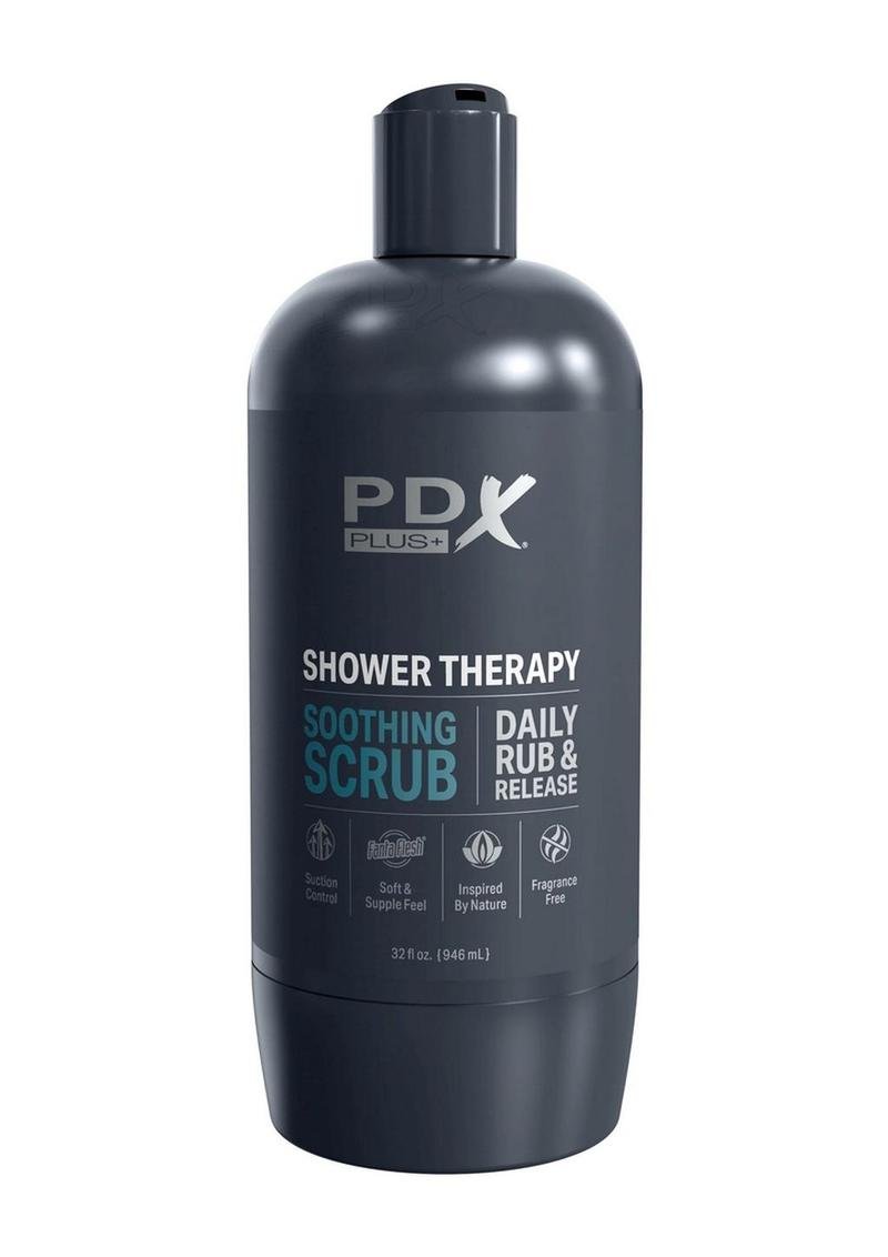 PDX Plus Shower Therapy Soothing Scrub Discreet Stroker - Vanilla - Imagen 2