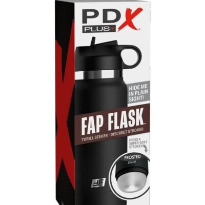 Masturbador Pipedream Products - PDX Plus Fap Flask Thrill Seeker Stroker - Frosted/Black