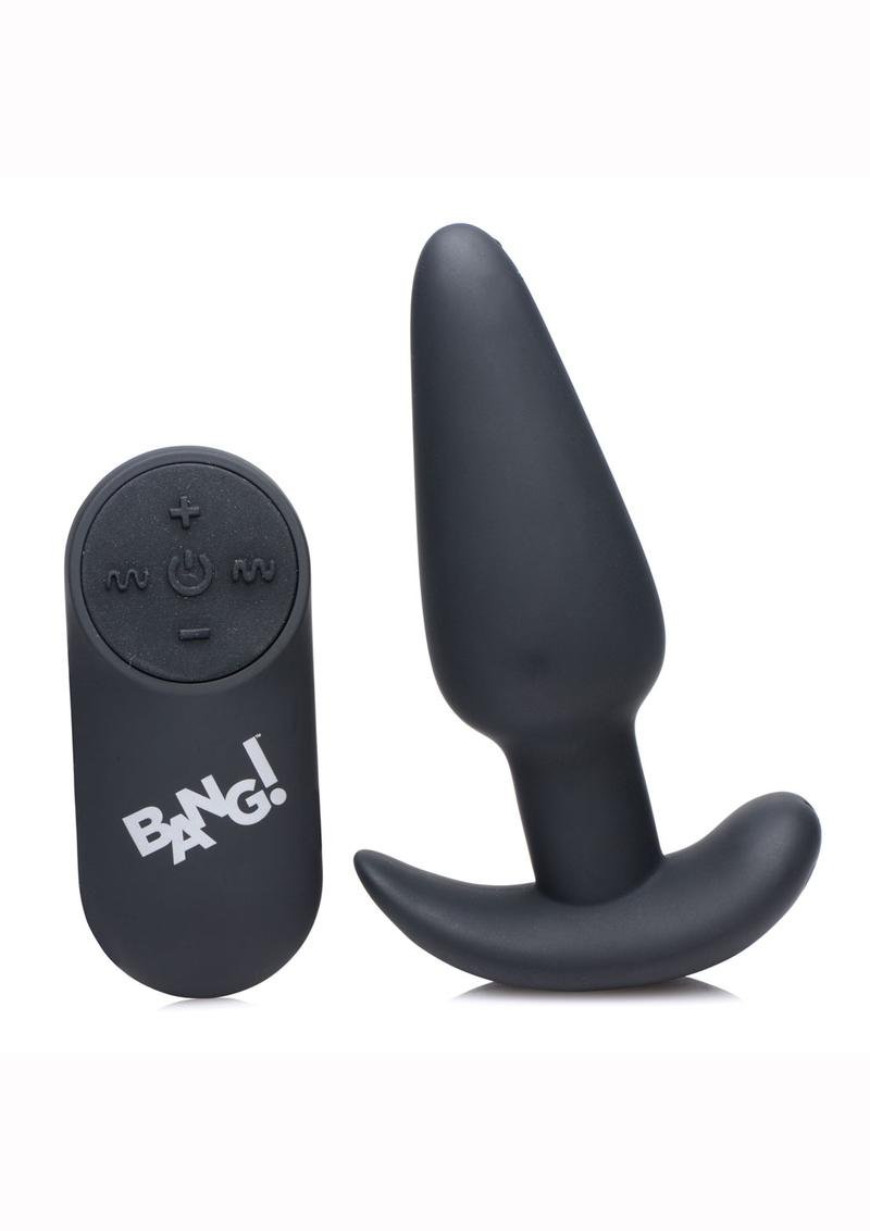 Bang! 21x Vibrating Silicone Recargable Plug Anal con control remoto - Black - Imagen 2