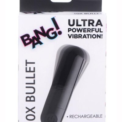Bang! 10X Vibrating Metallic Recargable Bullet Vibrador - Black