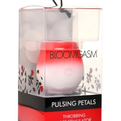 Bloomgasm Pulsing Petals Throbbing Silicone Recargable Rose estimulador - Red