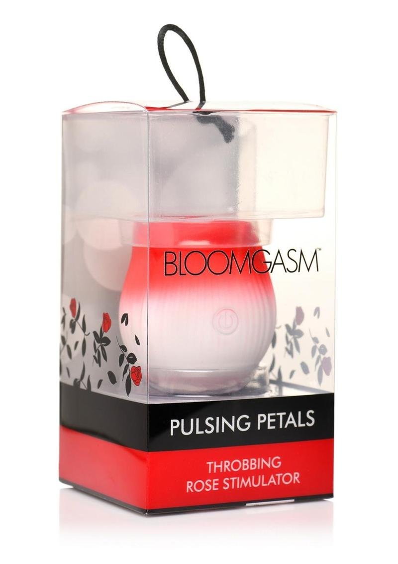 Bloomgasm Pulsing Petals Throbbing Silicone Recargable Rose estimulador - Red