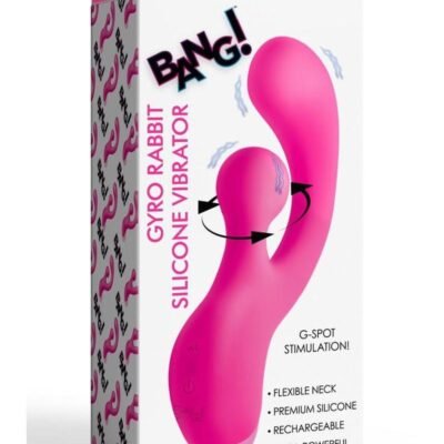 Bang! Gyro Rabbit Recargable Silicone Vibrador - Pink