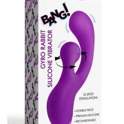 Bang! Gyro Rabbit Recargable Silicone Vibrador - Purple