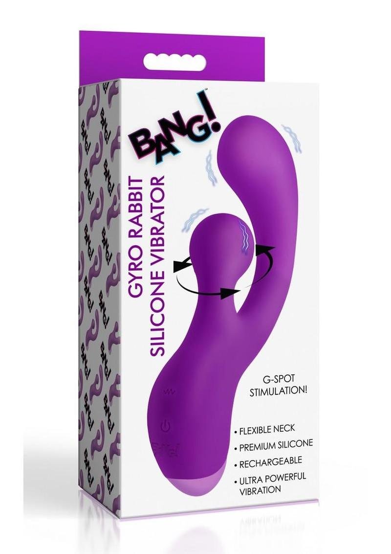 Bang! Gyro Rabbit Recargable Silicone Vibrador - Purple