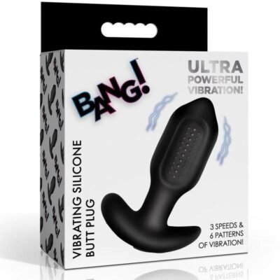 Bang! Bumpy Vibrating Recargable Silicone Plug anal - Black