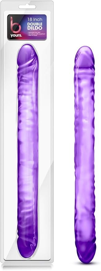 B Yours Dildo doble 18in - Purple - Imagen 2