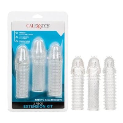 CalExotics Kit de 3 Fundas de Extensión Alargador y Engrosador Masculino