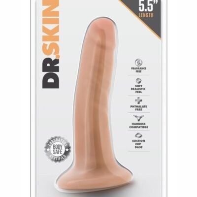 Dr. Skin Silver Collection Dildo W Suction Cup 5.5in - Vanilla