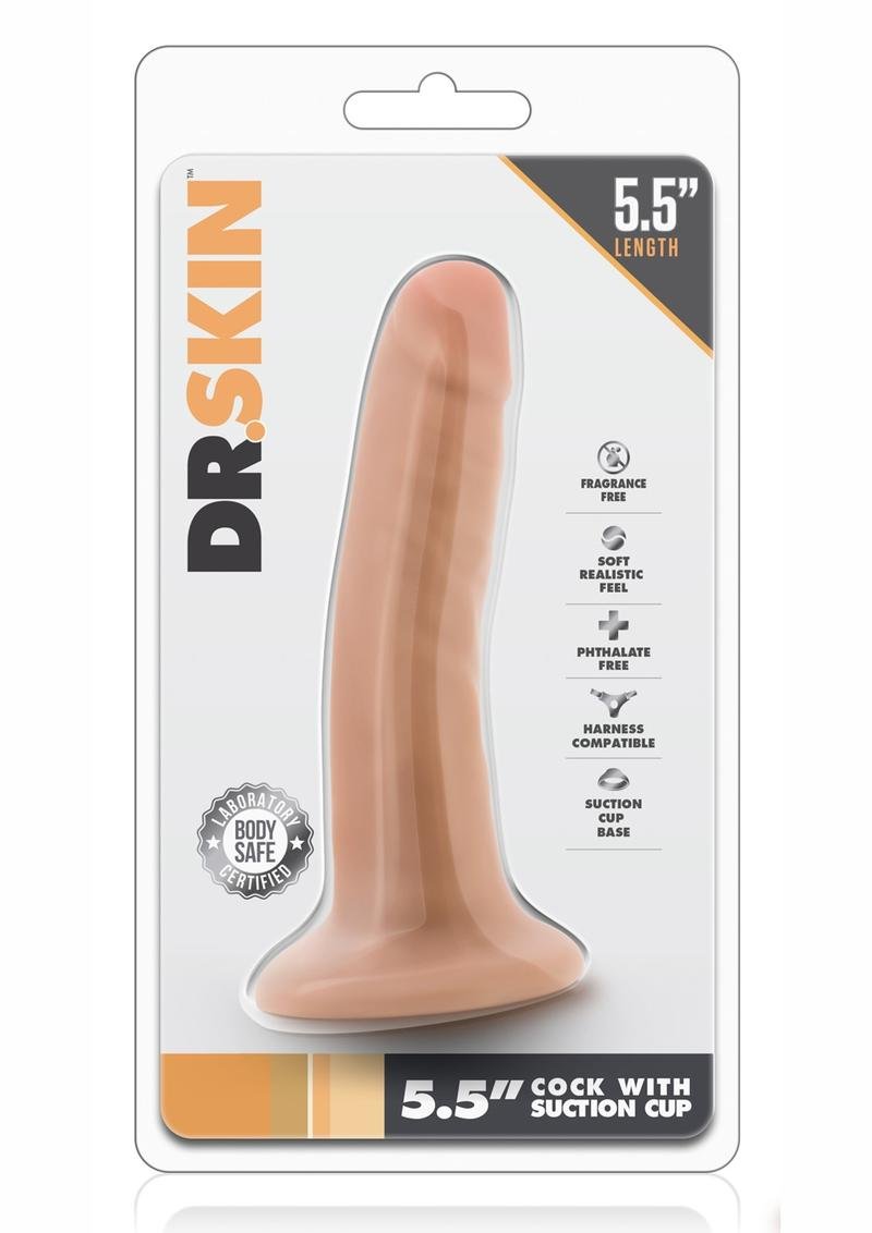 Dr. Skin Silver Collection Dildo W Suction Cup 5.5in - Vanilla