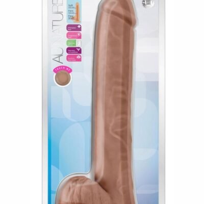 Au Naturel Daddy Feel Dual Density Dildo W Balls 14in - Caramel