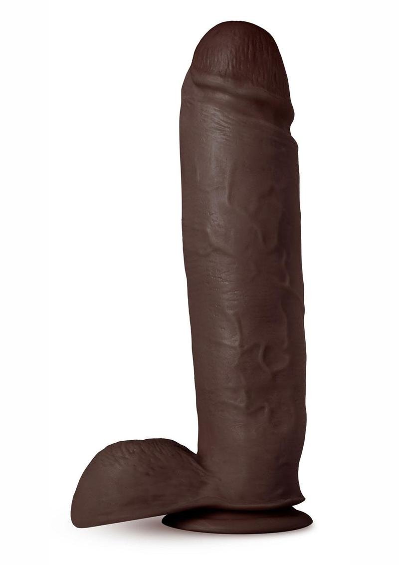 Au Naturel Huge Sensa Feel Dildo with Suction Cup 10in - Chocolate - Imagen 2