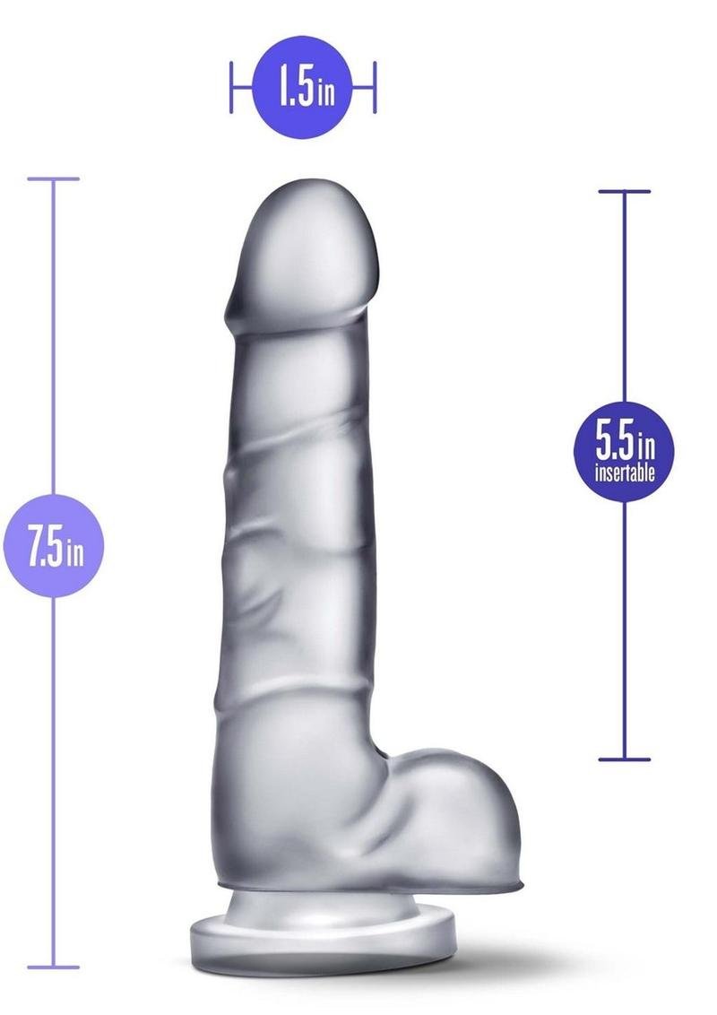 B Yours Diamond Quartz Dildo 7.5in - Clear - Imagen 2