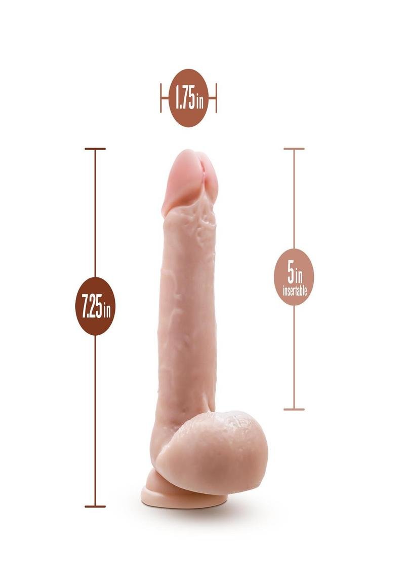 Dr. Skin Dr. Paul Dildo with Balls and Suction Cup 7.25in - Vanilla - Imagen 2