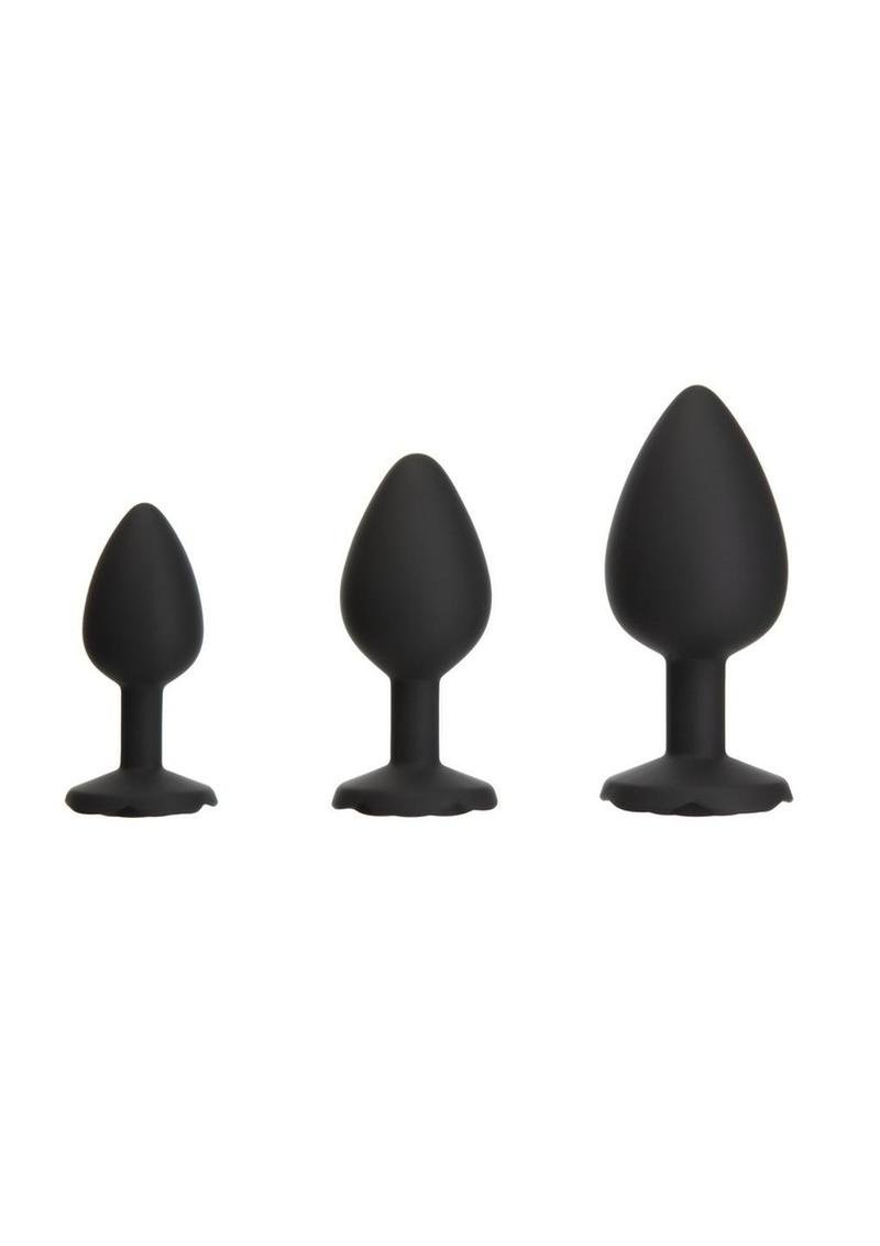 Roses Til Dawn Silicone Butt Plug Set (3 Piece) - Black - Imagen 3