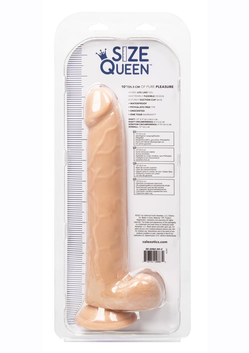 Size Queen Dildo 10in - Vanilla - Imagen 2