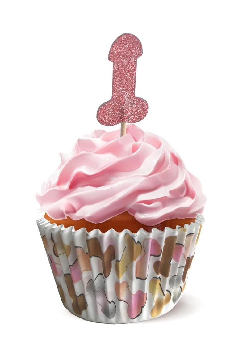 Glitterati Penis Party Cupcake Set (48 pieces) - Multicolor - Imagen 2