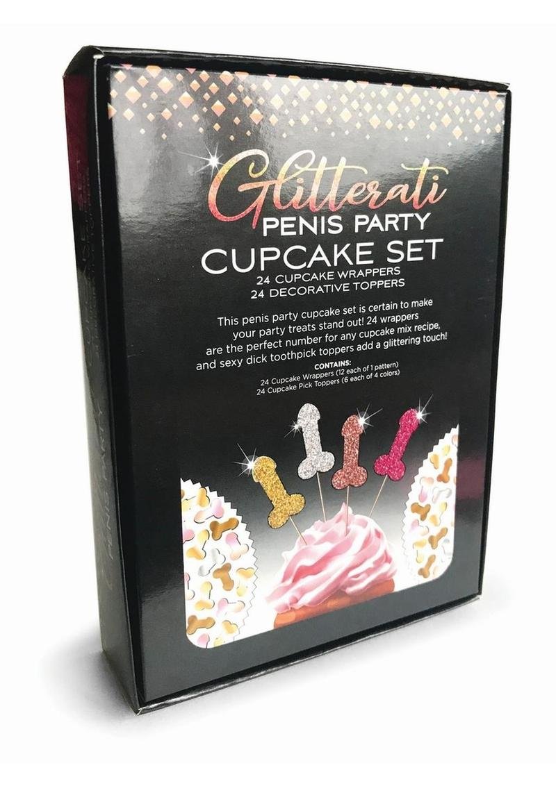 Glitterati Penis Party Cupcake Set (48 pieces) - Multicolor - Imagen 3