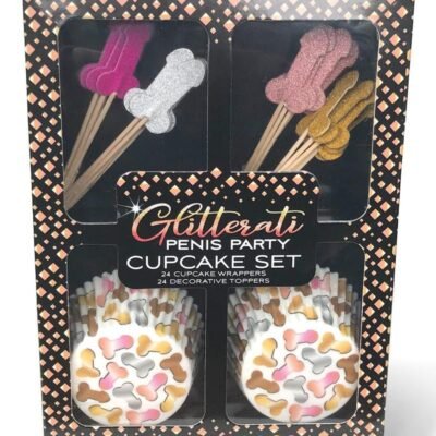Glitterati Penis Party Cupcake Set (48 pieces) - Multicolor
