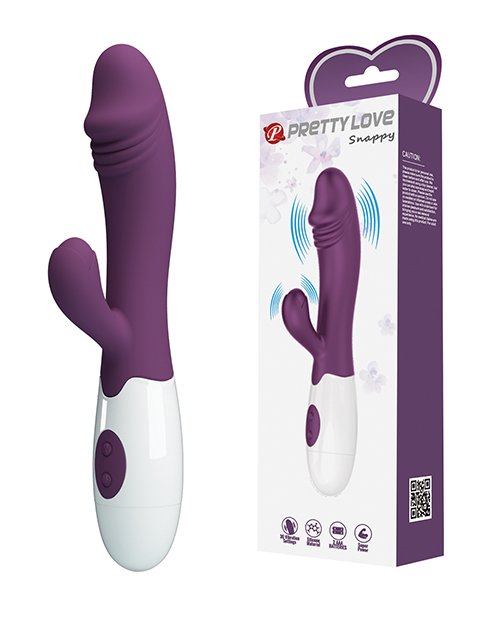 Pretty Love Snappy - Vibrador Rabbit de Doble Estimulación 7.5" - Morado
