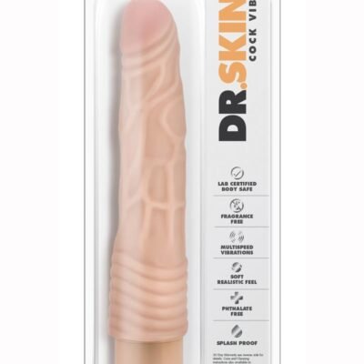 Dr. Skin Cock Vibe 2 Vibrating Dildo 9in - Vanilla