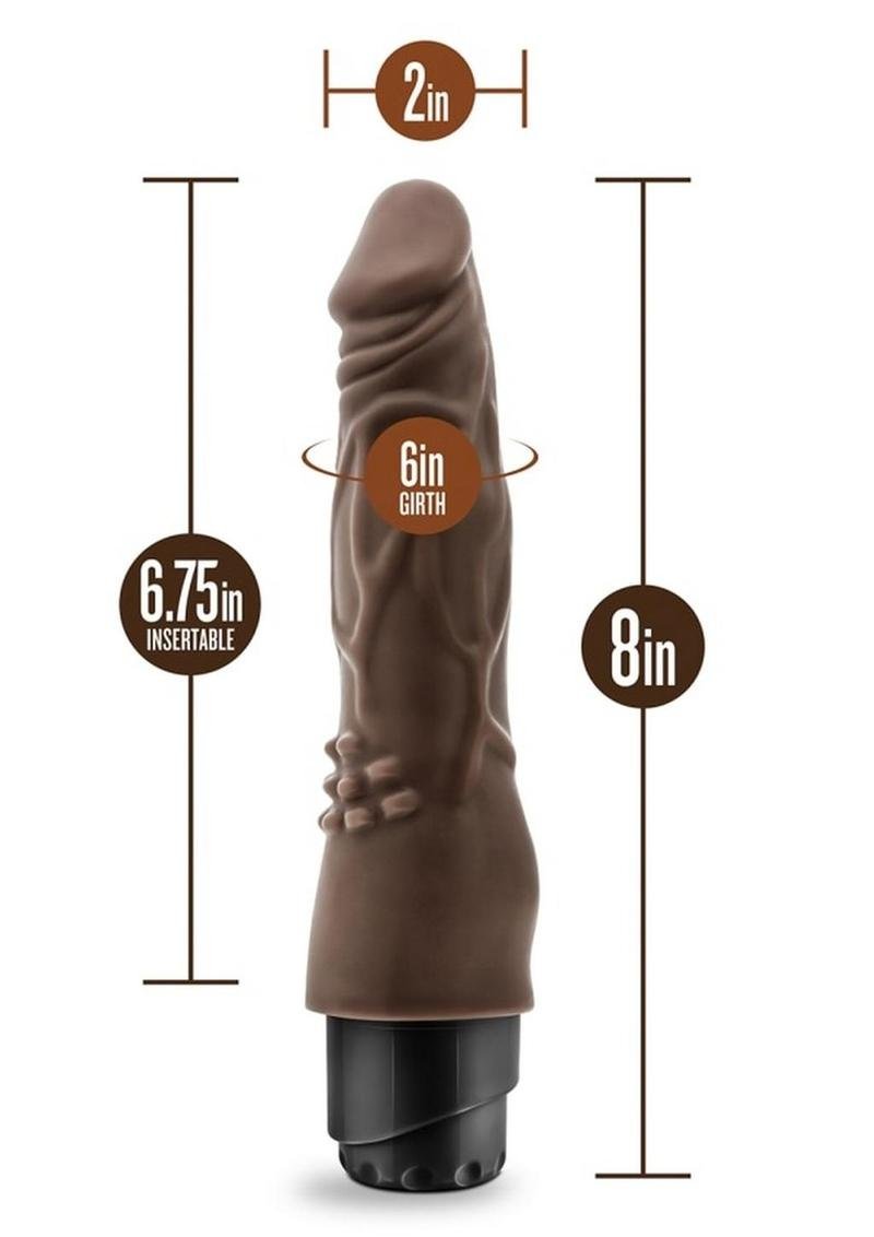 Blush Dr. Skin Cock Vibe 4 - Vibrador Realístico 8" - Marrón - Imagen 2