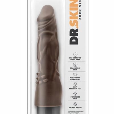 Blush Dr. Skin Cock Vibe 4 - Vibrador Realístico 8" - Marrón