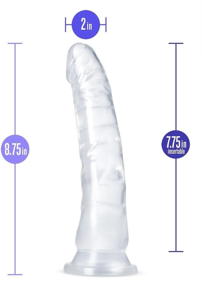 B Yours Diamond Glisten Dildo 8.75in - Clear - Imagen 2