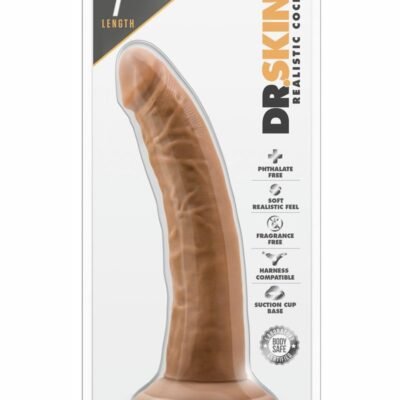 Dr. Skin Dildo with Suction Cup 7in - Caramel