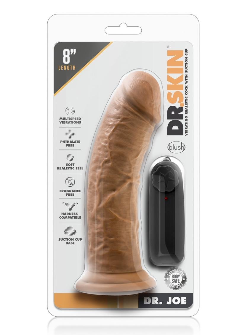 Dr. Skin Silver Collection Dr. Joe Vibrating Dildo with Wired Re