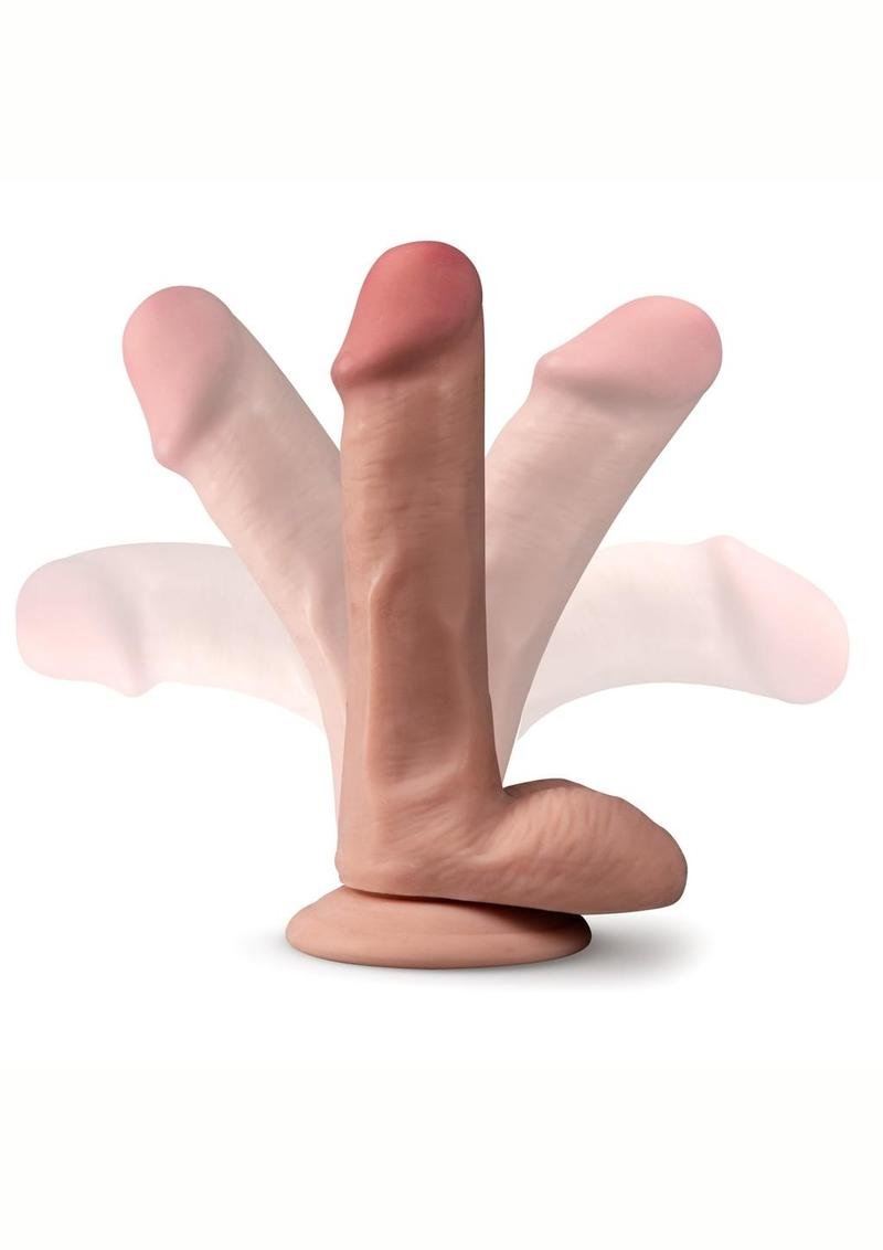 Dr. Skin Plus Gold Posable Dildo w/Balls - Caramel - Imagen 3