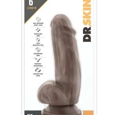 Dr. Skin Silver Mr. Smith Dildo w/Balls - Chocolate