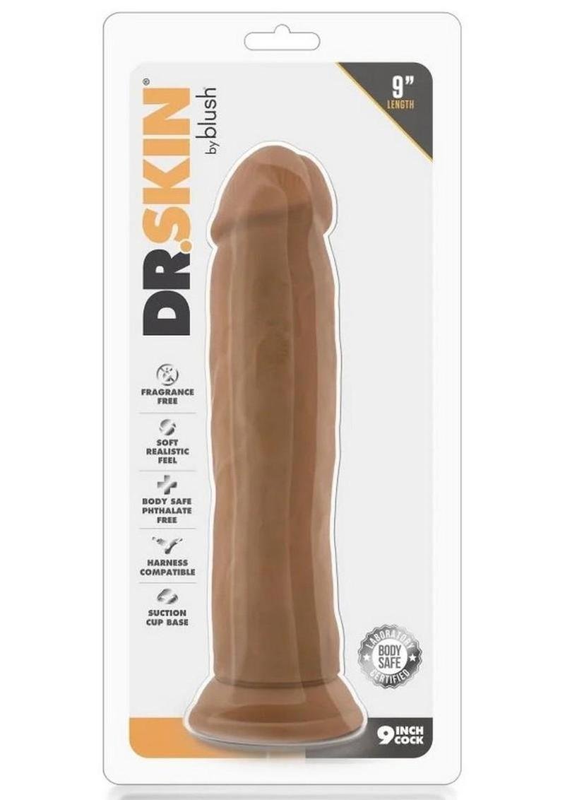 Dr. Skin Silver Collection Cock Dildo 9in - Caramel