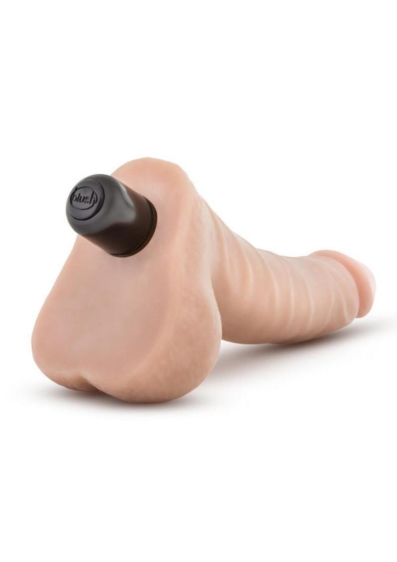 X5 Vibrating Basic 5 Dildo with Balls 5.5in - Vanilla - Imagen 4