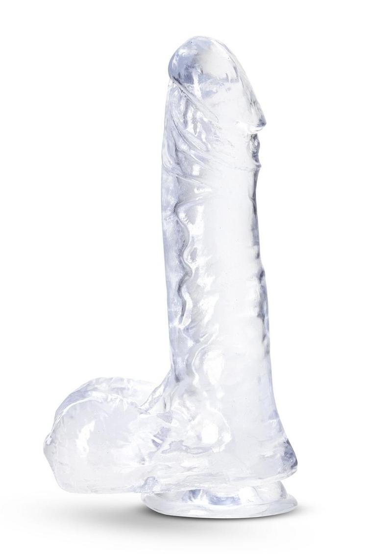 B Yours Plus Ram n' Jam Realistic Dildo w/Balls 8in - Clear - Imagen 3