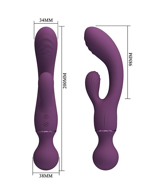 Pretty Love All Rounder Estimulador Dual Recargable 7.9″ Morado - Imagen 6