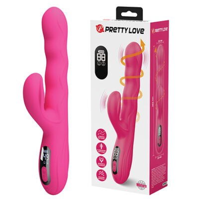 Pretty Love Winters Vibrador Rabbit Multifunción con Pantalla LED 9,9″ Rosa