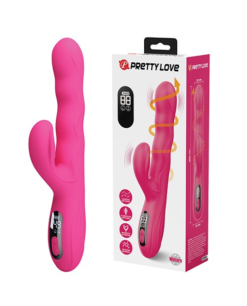 Pretty Love Winters Vibrador Rabbit Multifunción con Pantalla LED 9,9″ Rosa