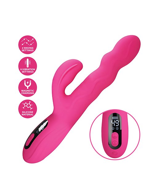 Pretty Love Winters Vibrador Rabbit Multifunción con Pantalla LED 9,9″ Rosa - Imagen 4